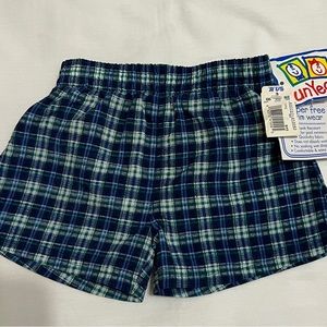 Boys Plaid Swim Trunks